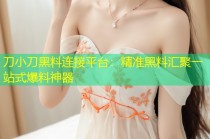 刀小刀黑料连接平台：精准黑料汇聚一站式爆料神器