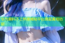 华为黑料不上热搜揭秘平台屏蔽真相功能