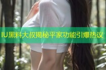 IU黑料大叔揭秘平家功能引爆热议